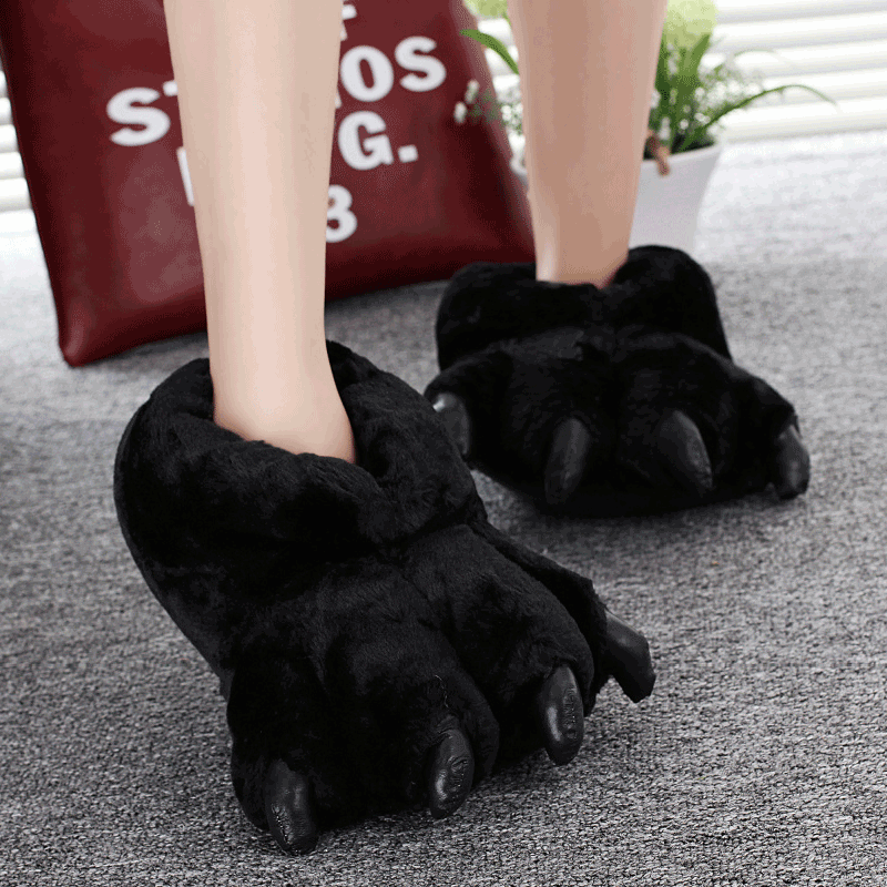 Men Shoes Winter - Zapatos de pata de Animal negros