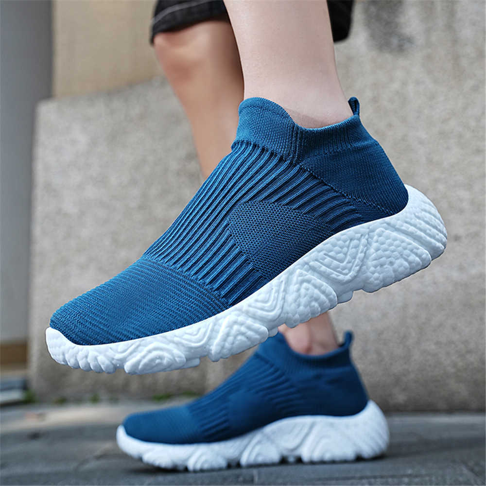 Men'S Shoes No Laces - Botas de tenis oscuras talla 45