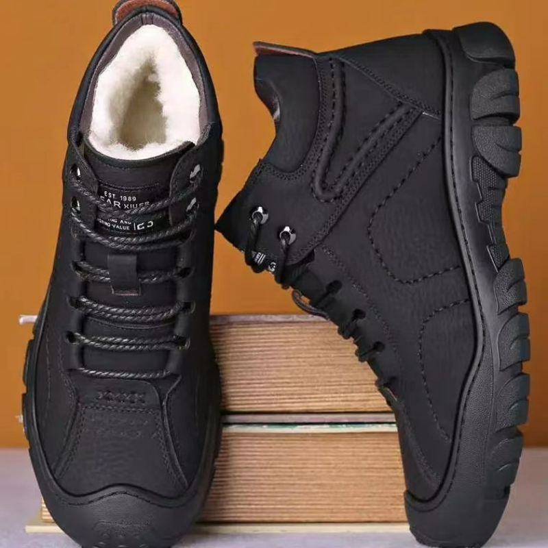 Men Shoes Office - Botas de hombre con cordones, botines