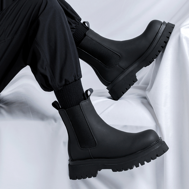 Men Shoes H&M - Botas de plataforma negras de caña