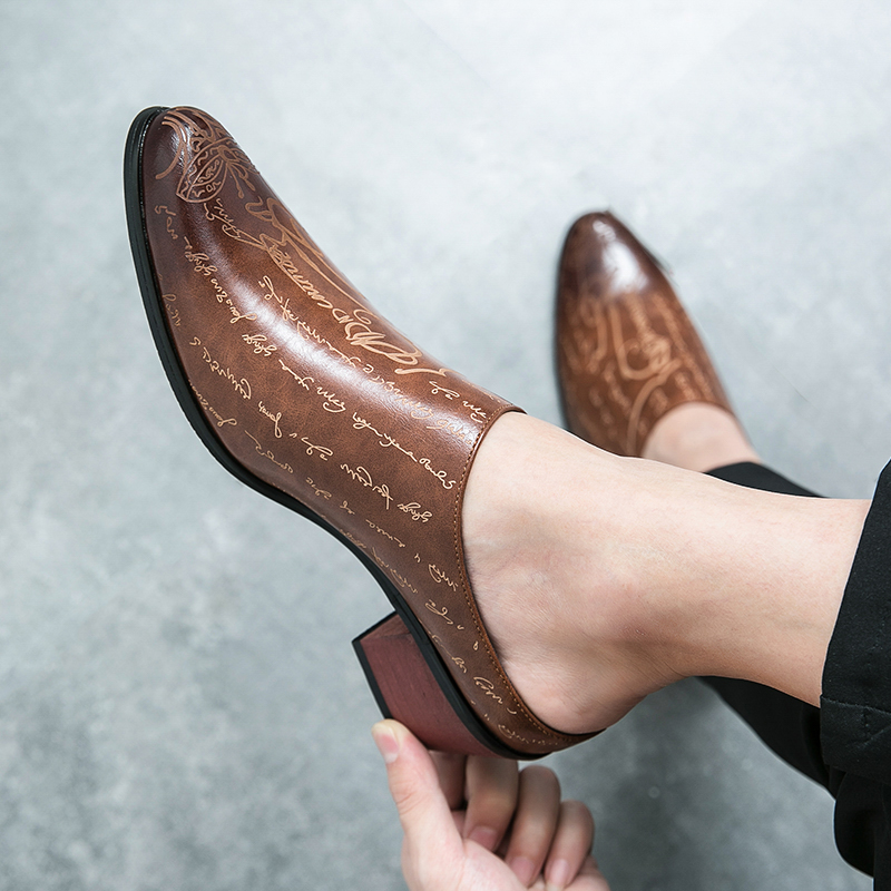 Mules de Cuero Marrón para Hom - Men Shoes Office reseña y precio
